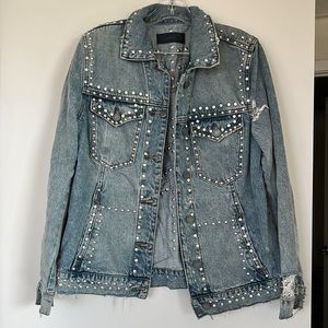 Denim Jacket with studs and rhinestone details